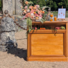 Bar vintage en bois miel