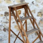 Escabeau de peintre 5 marches en bois naturel