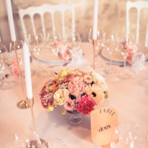 Trio de bougeoirs fins or