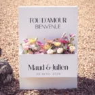 Panneau de bienvenue jardini&egrave;re