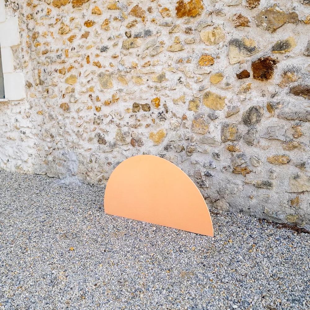 Backdrop demi-cercle orange pâle