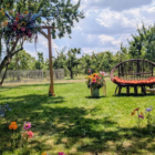 Banquette rotin foncé