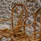 Chaises rotin foncé