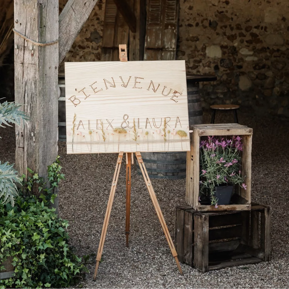 Chevalet bois foncé