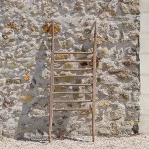 Grande échelle de ferme en bois vintage