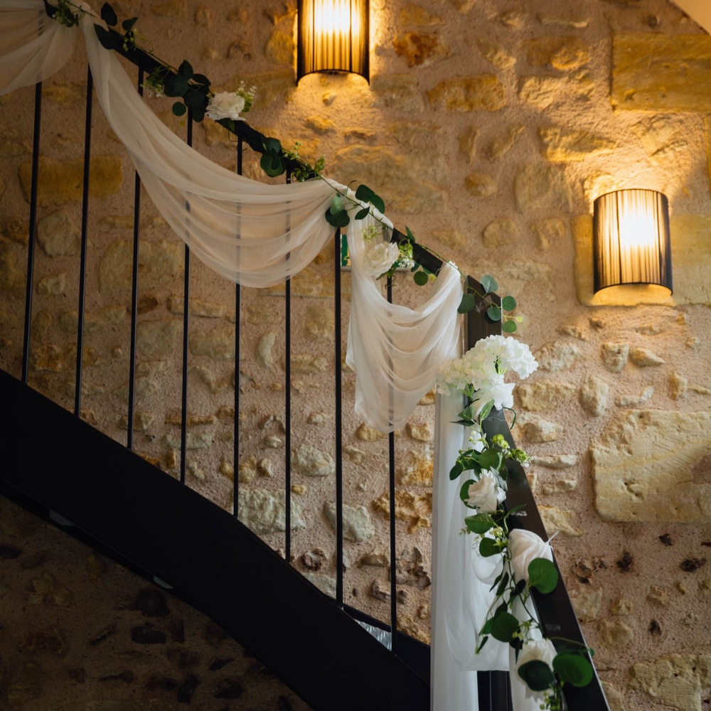 Mousseline sur escalier