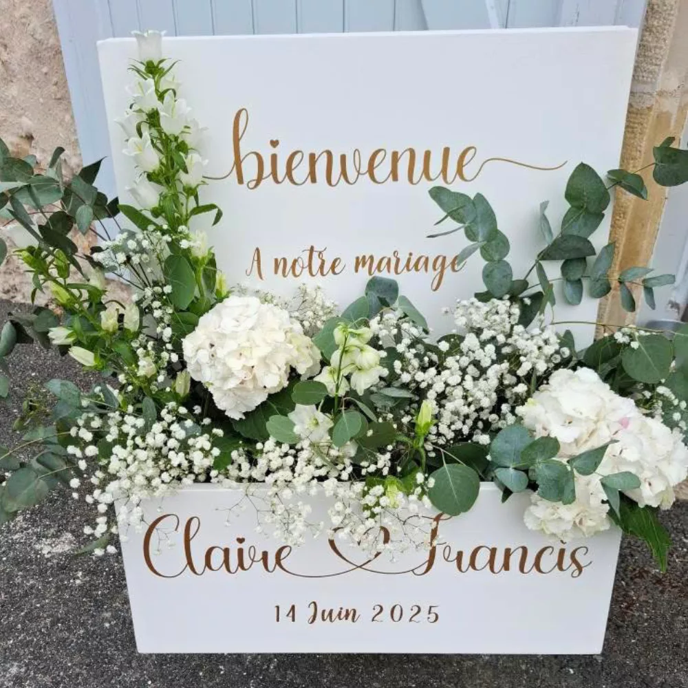 Panneau jardinière décoré