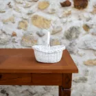 Panier en osier blanc 3