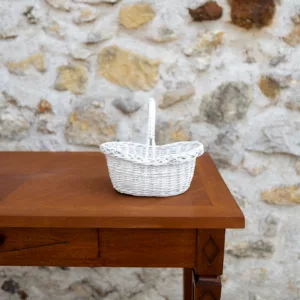 Panier en osier blanc 3