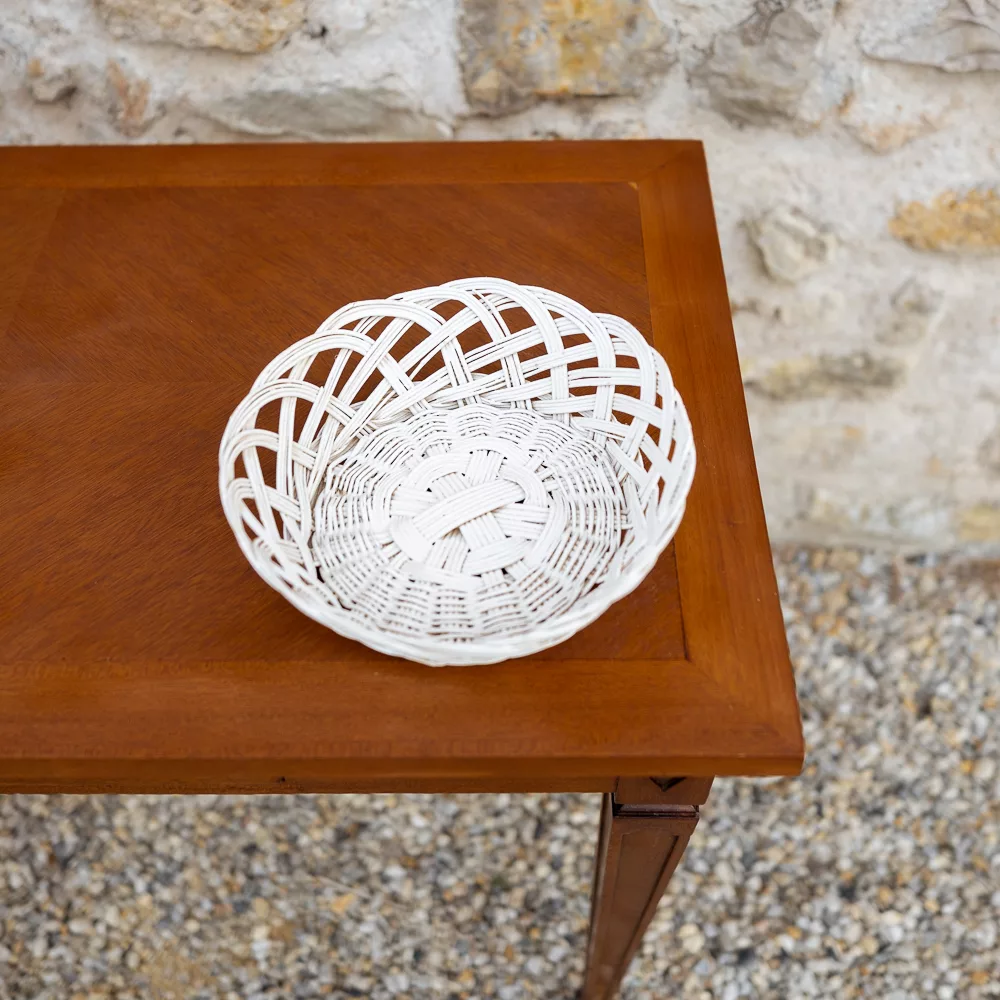 Panier en osier blanc 5