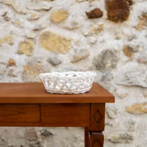 Panier en osier blanc 5