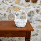 Panier en osier blanc 6