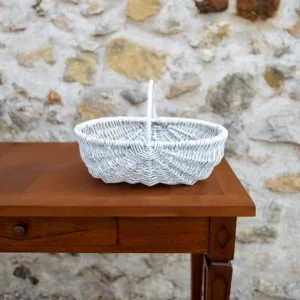 Panier en osier blanc 2