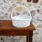 Panier en osier blanc 1