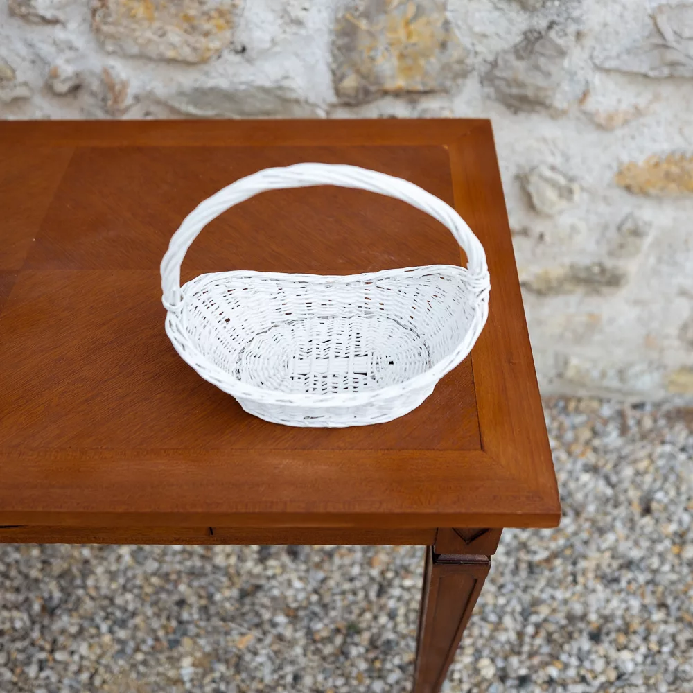 Panier en osier blanc 4