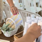 Petit panier osier blanc