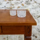 Photophore en verre transparent avec relief grand