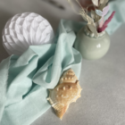 Soliflore boule bleu pastel