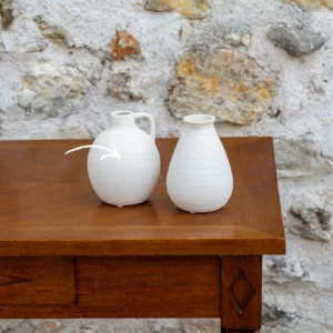 Soliflore grès blanc avec anse