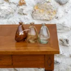 Soliflore verre soufflé ambré