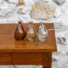 Soliflore verre soufflé vert clair