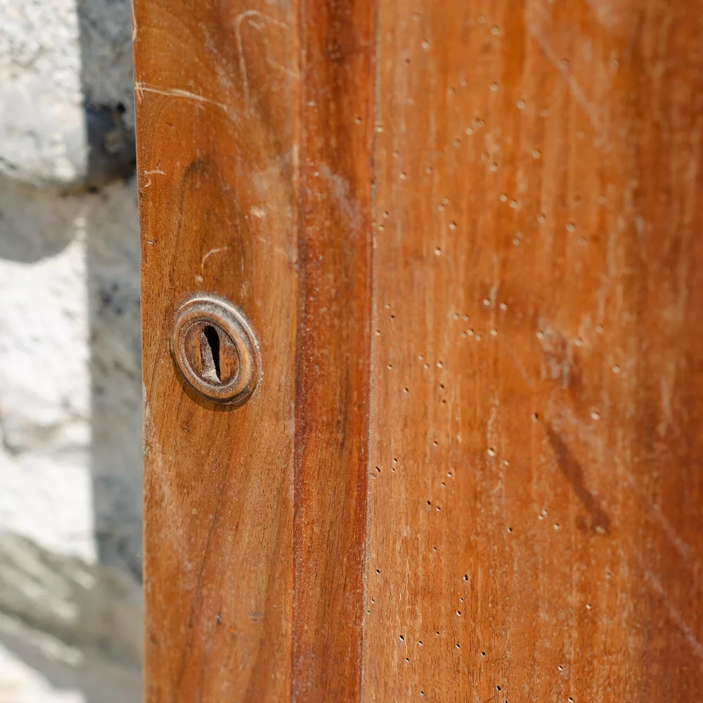 Vieille porte décorative en bois