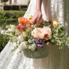 panier osier blanc