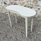 Table console en bois blanc (sans plateau verre sur-mesure)