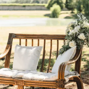 Banquette rectangulaire rotin