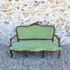 Banquette style Louis Philippe vintage verte