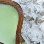 Banquette style Louis Philippe vintage verte