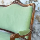 Banquette style Louis Philippe vintage verte