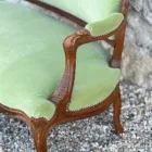 Banquette style Louis Philippe vintage verte