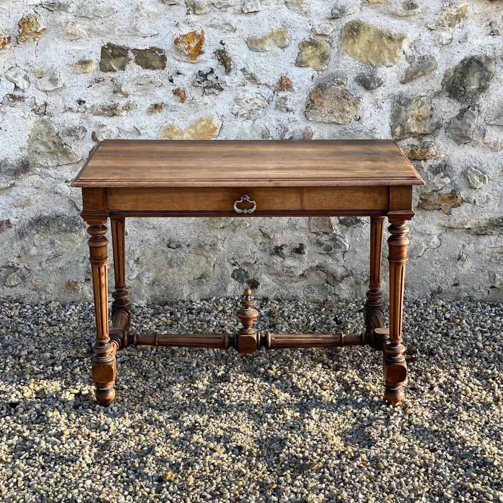 Console goutte en bois vintage grand tiroir
