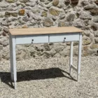 Console blanche plateau naturel