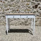 Console blanche plateau naturel