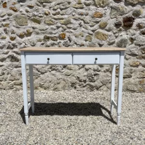 Console blanche plateau naturel