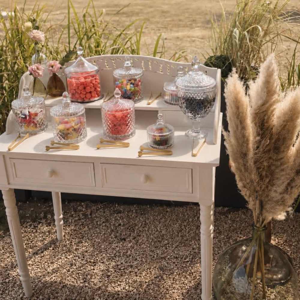 Console coiffeuse blanche
