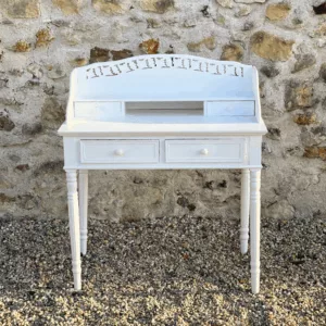 Console coiffeuse bois blanc