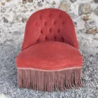 Fauteuil crapaud rose