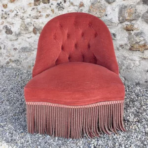 Fauteuil crapaud rose