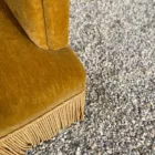 Grand fauteuil crapaud jaune moutarde