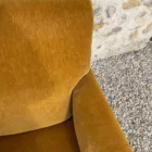 Grand fauteuil crapaud jaune moutarde