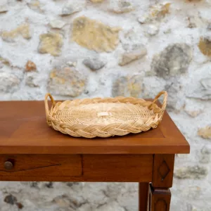 Plateau osier à anses 35cm