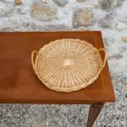 Plateau osier à anses 35cm