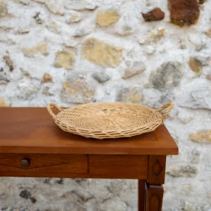 Plateau osier à anses 40cm