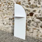 Backdrop demi-arche blanc 1 étagère arrondi à droite