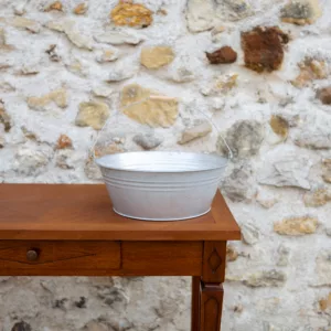 Bassine en zinc avec anse