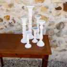 Panaché de bougeoirs bois blanc