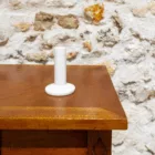 Bougeoir céramique blanc mouchete modèle moyen